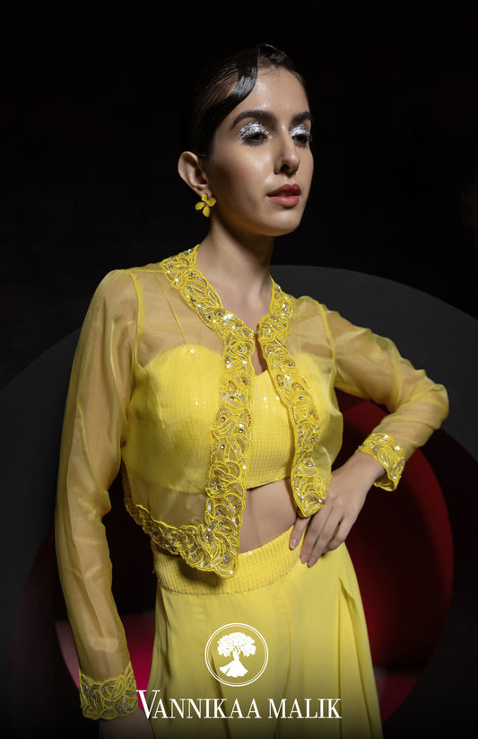 Butter Yellow Palazzo Set