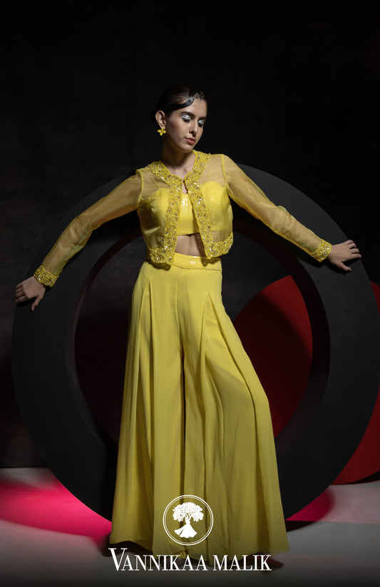 Butter Yellow Palazzo Set