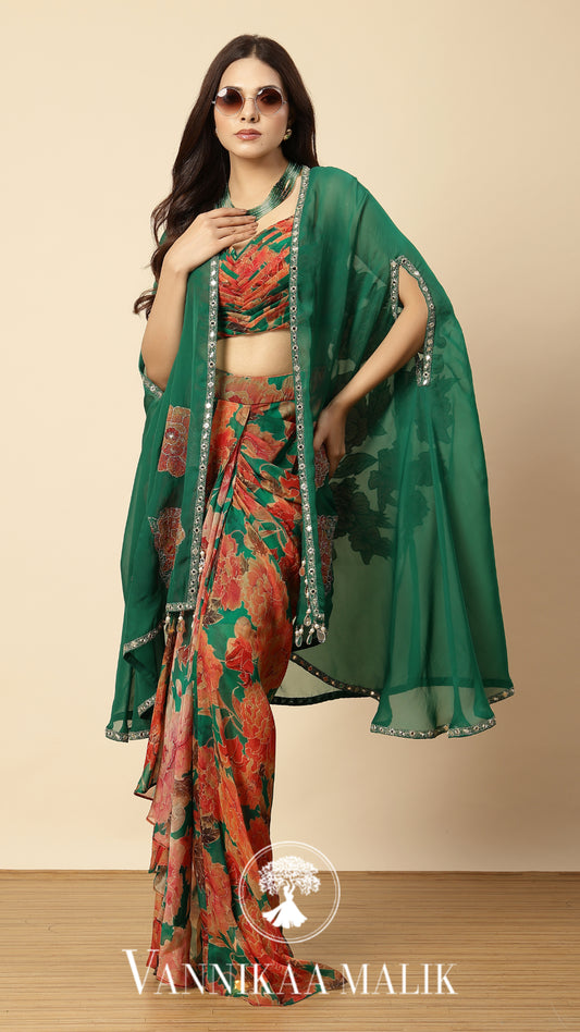 Draped Dhoti Set