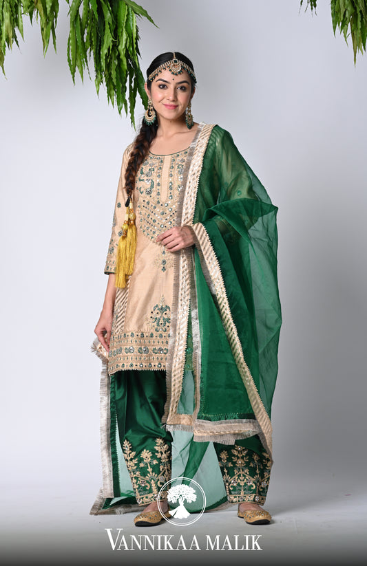 Bottlegreen Salwar Suits Set