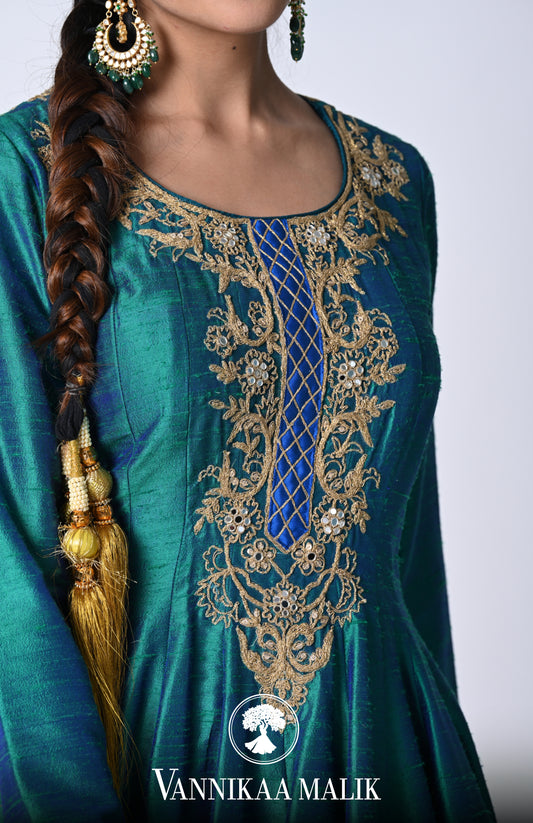 Blue Anarkali Set