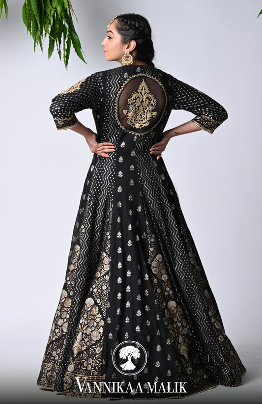 Black Anarkali Set