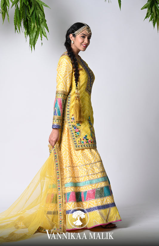 Yellow Sharara Set