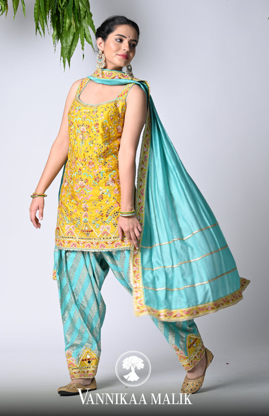 Mustard Salwar Suits Set