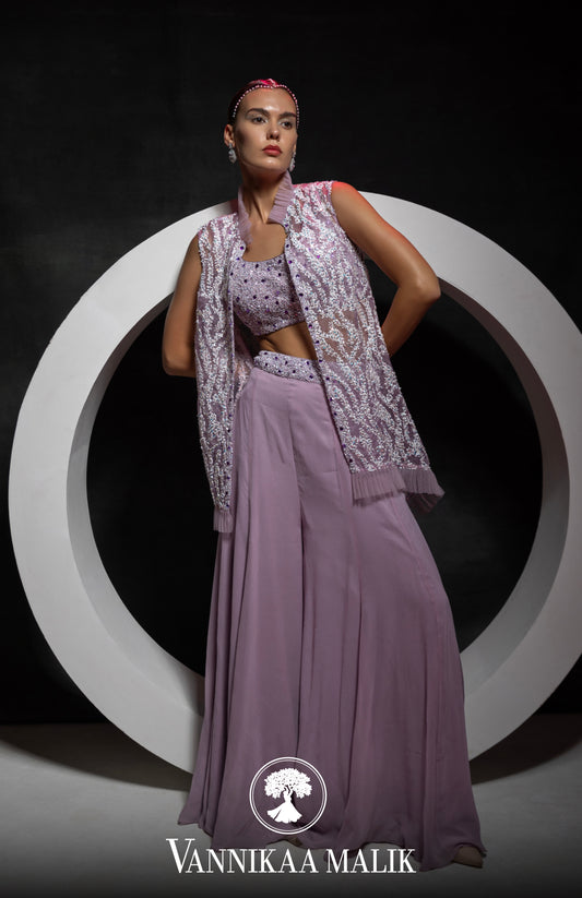 Lavender Sharara Set