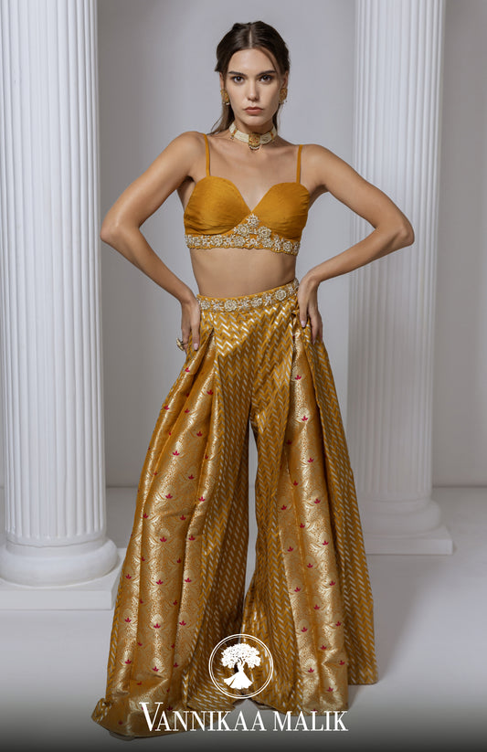 Mustard Sharara Set